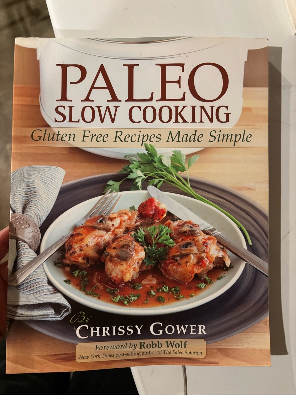 Paleo Slow Cooking Cookbook - Cream & Brown Cover